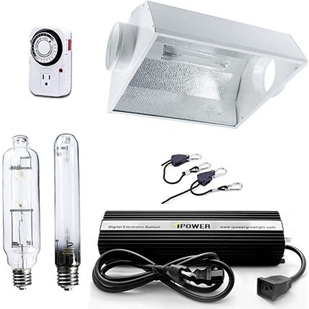 Ipower Grow Light Set includes 600 watt digital electronic ballast + Super HPS & MH Bulbs GLSETX600DHMAC6
